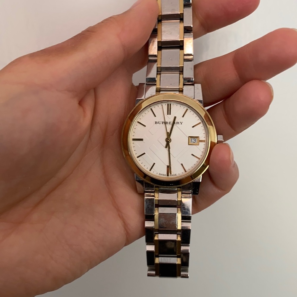Burberry gold/silver stainless steel watch